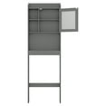 thumbnail image 4 of WDZS 4-Tier Over The Toilet Storage Rack, Freestanding Bathroom Organizer Shelf with Stable Safety Frame, Space Saving Above Toilet Shelf Unit for Small Bathroom Laundry Room,Gray, 4 of 13