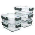 thumbnail image 6 of Glass Meal Prep Containers with Locking Lids, 5-Pack 36 Oz Glass Food Storage Containers, Airtight Lunch Container, Microwave, Oven, Freezer and Dishwasher Friendly, 6 of 6
