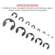 thumbnail image 2 of Acero Inoxidable Tipo E Circlip Anillo De Retención E-Clip Circlip Anillo De Retención Externo Surtido Conjunto De 13 Tamaños Diferentes,400 Uds 304 Eigraketly  TO003653-00, 2 of 7