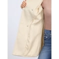 thumbnail image 5 of Women's Long Sleeves Peacoat Double Breasted Button Outerwear Winter Coat XL Beige, 5 of 6