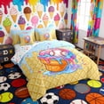 thumbnail image 2 of Erosebridal Pink Blue Drippy Baseball Cone Print Twin Bedding Sets, Fun Treats Bedding Comforter Set for Kids Boys and Girls, Colorful Stars Reversible 7pcs, 2 of 6