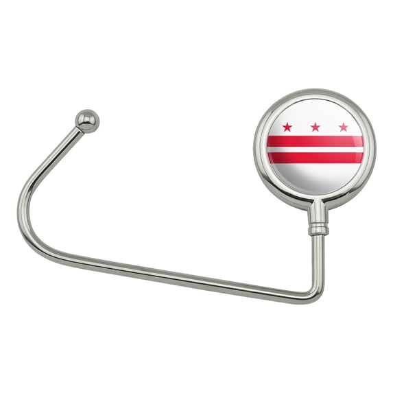 Washington D.C. The District of Columbia Flag Purse Bag Hanger Holder Hook