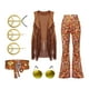 thumbnail image 4 of Conjunto de disfraz Hippie Fernando Disfraces Hippies Chaleco ligero Con borlas Pantalones Diadema, 4 of 8