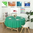 thumbnail image 2 of (4 Packs) Emerald Green Premium Round Heavy-Duty Plastic Table Covers ( Reusable), 2 of 6