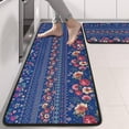 thumbnail image 2 of Kitchen Rugs Sets Of 2,Pioneer Flower Floral Print Pattern Anti Fatigue Kitchen Mat Rugs Non Slip Washable,Decorative Kitchen Floor Mats for Kitchen,Sink,Laundry,17"x47"+17"x47", 2 of 5