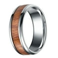 thumbnail image 2 of Bague Rétro 8 mm pour Hommes en Titamium et Bagues en Acier Inoxydable avec Incrustation de Bois, Bague en Acier Inoxydable, Bague Alliance, Accessoires pour la Main, 2 of 8