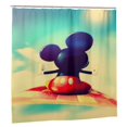 thumbnail image 3 of Cortina de ducha con dibujos animados de Mickey Mouse, cortina decorativa para bañera de baño para niñas y niños, cortina de baño de tela impermeable con 12 ganchos de plástico de 72 x 72 pulgadas, 3 of 8