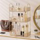 thumbnail image 1 of Bathroom Counter Organizer,3 Tier Vanity Tray,Multifunctional Bathroom Cabinet Counter Shelf - Golden, 1 of 4