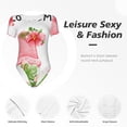 thumbnail image 4 of Fotbe Hello Summer Gnome Women's Crew Neck Short Sleeves Bodysuit Tops Round Neck Slim Sleeveless Soft Comfortable Basic-Small, 4 of 7