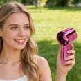 thumbnail image 4 of Desktop Fan Electroplated Handheld Spray Fan USB Rechargeable Mini Cooling Fan,Hands-Free Portable Fan with Strong Airflow for Outdoor Work and Summer Use, 4 of 7