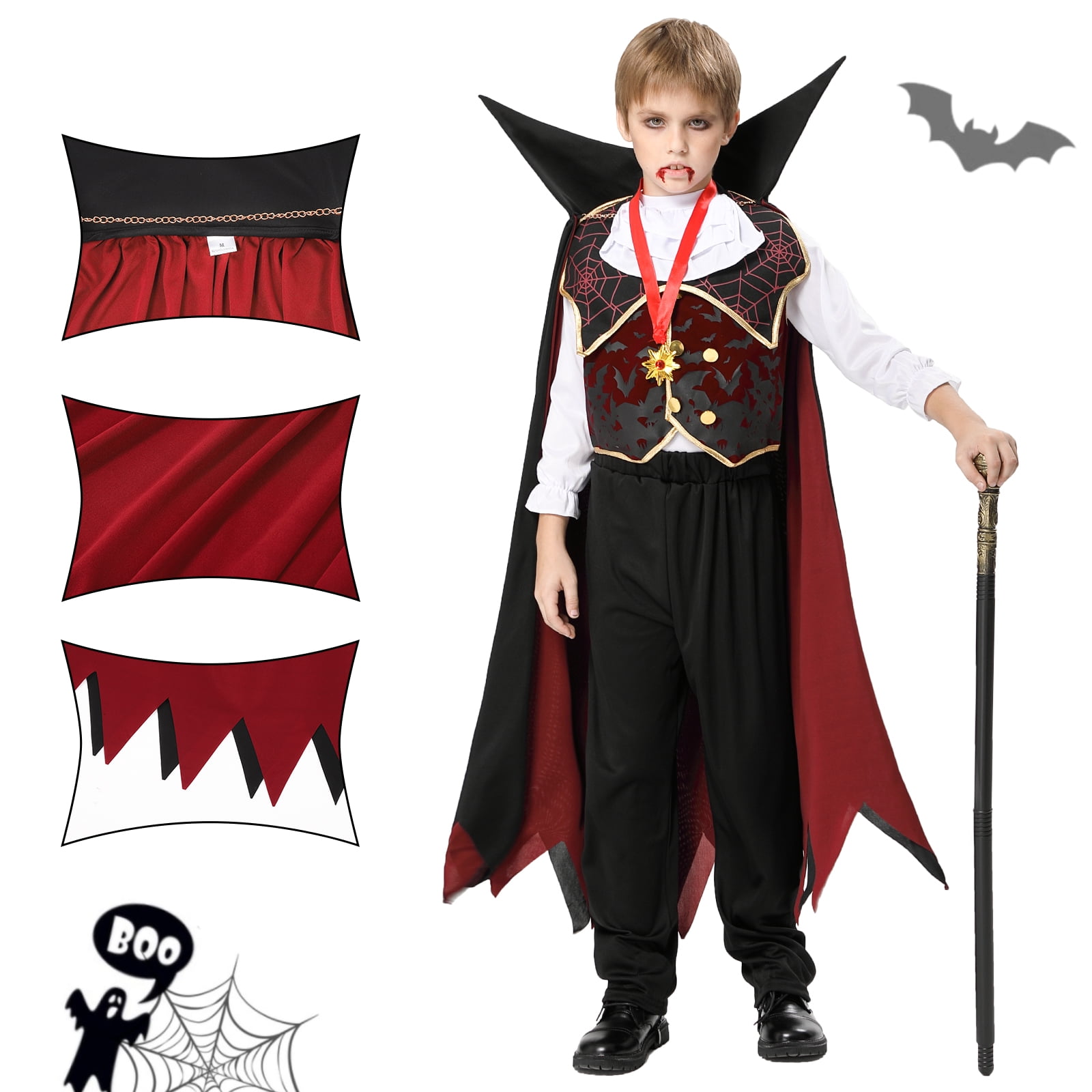 Kids Dracula Costume Purple Vampire Cloak For Halloween Purim Masquerade ▻   ▻ Free Shipping ▻ Up to 70% OFF