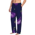 thumbnail image 2 of Yiaed Eggplant Print Men's Lounge Pants, Loose PJ Bottoms, Long Pajama Pants for Men-Small, 2 of 5