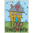 thumbnail image 2 of Larson, Lisa 12x14 White Modern Wood Framed Museum Art Print Titled - Love Lives Here, 2 of 4