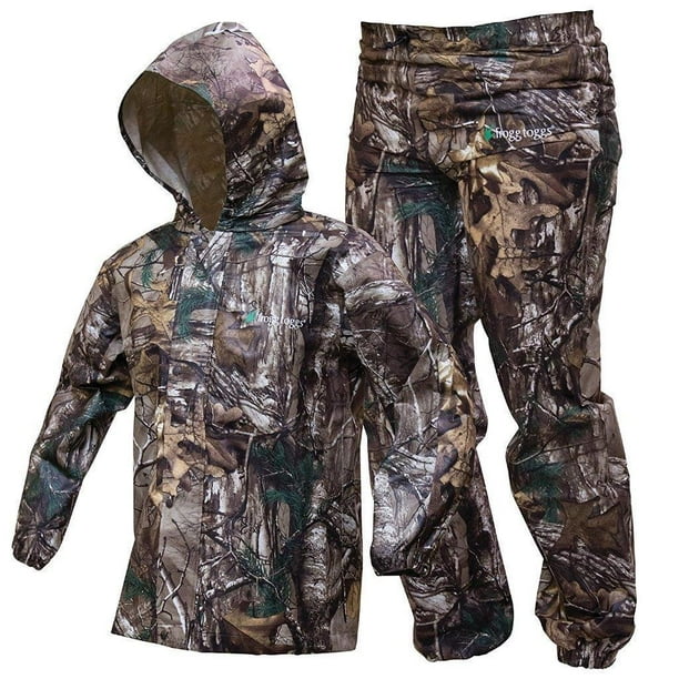 Frogg Toggs Youth Realtree Edge Camo Rain Suit Kids Polly Woggs Medium