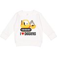 thumbnail image 2 of Inktastic Construction Truck I Love Diggers Toddler Sweatshirt, 2 of 4