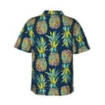 thumbnail image 3 of Fotbe Colorful Pineapples Hawaiian Shirt for Men Unisex Summer Beach Casual Short Sleeve Cotton Linen Button Down Shirts-3X-Large, 3 of 9