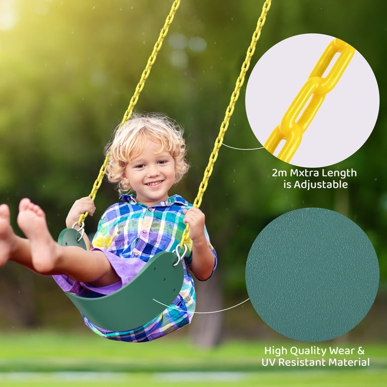 KloKick Heavy Duty Metal Swing Set for Kids & Adults, 600lb
