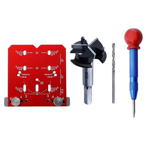 Cabinet Hinge Jig,Fits 45Mm & 48Mm Two-Hole Distance Hinges A