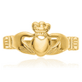 thumbnail image 4 of 14K Solid Yellow Gold Heart Irish Claddagh Celtic Ring Jewelry, 4 of 7