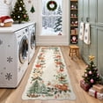 thumbnail image 4 of Moynesa 2'x6' Christmas Runner Rugs for Hallway, Washable Kitchen Rug Carpet Runner, Non-Slip Low Pile Soft Winter Boho Holiday Xmas Decor Modern Mat for Entrance Bedroom Laundry, Beige, 4 of 11