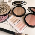 thumbnail image 2 of Contouring Powder Three-dimensional Effect Non-flying Powder Trimming Three-color Face Blush Eyeshadow Makeup Palette Makeup Supply, 2 of 8