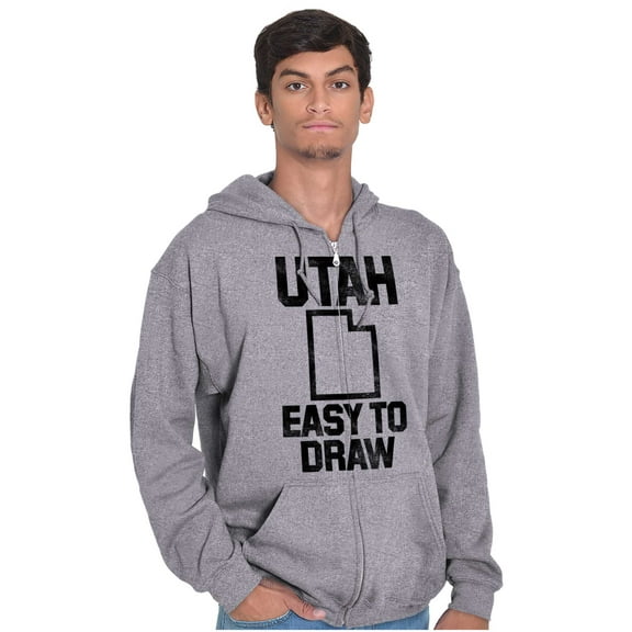 Utah Easy To Draw Beehive State Zip Up Hoodie Men's Women's Brisco Brands S