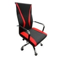 thumbnail image 4 of Chaise de Bureau Ergonomique en Cuir PU Rouge avec Accoudoirs, Hauteur Réglable et Roulettes Pivotantes, Chaise de Bureau Moderne pour la Maison Ou le Bureau, 4 of 4