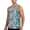 thumbnail image 2 of Easygdp Excavator Men's Tank Top, Sleeveless Muscle T Shirts, Breathable, Quick-Dry, Loose for Gym, Running, Fitness - Small, 2 of 9