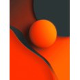 thumbnail image 1 of Qisvanset Orange Circle Texture Abstract Canvas Print 12x16 Inch Apartment Decor, 1 of 8