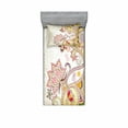 thumbnail image 2 of Ambesonne Floral Fitted Sheet & Pillow Sham Set, Oriental Flower Ornaments, Queen, Multicolor, 2 of 3