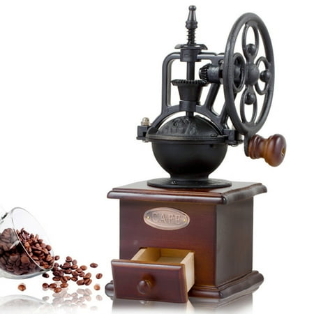 

Farfi Retro Manual Coffee Grinder Wheel Design Maker Machine Grinding Tool Home Decor