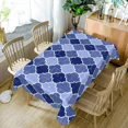 thumbnail image 2 of Nanqianyi Blue Modern Geometric Tablecloth,Waterproof Stain Resistant Rectangle Table Cover for Dining Kitchen,60x84 Inch, 2 of 6