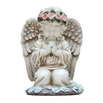 Solar powered angel garden statue, praying angel, outdoor garden decoration