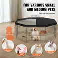 thumbnail image 6 of BENTISM Dog Playpen 8 Panels Foldable Metal Dog Exercise Pen with Top Cover 24" H, 6 of 9
