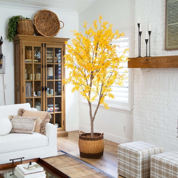 Nearly Natural Maple Artificial Potted Tree - 8' - Unlit