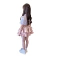 thumbnail image 5 of GYRATEDREAM Girls Pleated Skater Skirt with Shorts Baby Kids Layered Ruffle Flowy A-line Skirt Teen High Waisted Flared Mini Short Skirts for 2-15 Years, 5 of 7