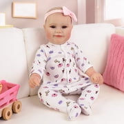 20 Inch Reborn Baby Doll, Realistic Sleeping Baby Doll, Soft Cloth Body With Accessories, Lifelike Baby Doll Toy Gift For Kids Age 3+