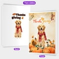 thumbnail image 2 of Happy Thanksgiving Golden Retriever with Turkey Pumpkins Autumn Vibes 5x7in Folded Greeting Card Goldens Dog Lover Gifts Idea Single Note Card with Envelope - 12018, 2 of 5