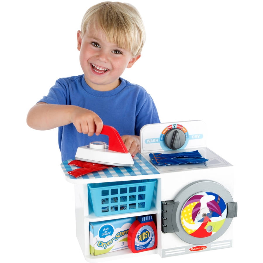 cleaning and laundry play set