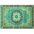 thumbnail image 1 of Ahgly Company Indoor Rectangle Abstract Turquoise Blue Modern Area Rugs, 2' x 4', 1 of 4