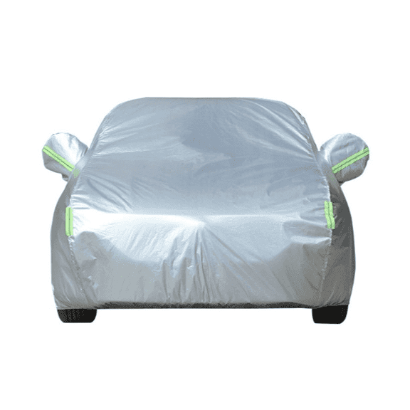 Aniceparthy Car Cover Fit for Sedan/MPV/SUV, Dust-Proof Protection, Oxford Cloth,w/ Reflective Strips,Waterproof All-Weather Rain Snow UV Sun Protector Indoor Outdoor (216.54*78.74*59.06 in), Silver