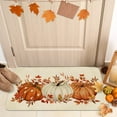 thumbnail image 4 of Fall Maple Leaves Pumpkin Door Mat 17x29 Inch Thanksgiving Doormat Decorative Outdoor Autumn Flower Decoration Indoor Outdoor Entrance Floor mat, Non slip Welcome Party Decor, 4 of 6