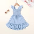 thumbnail image 2 of Vestido YOUNGER TREE para niños pequeños con volantes, sin mangas, azul 2-3T, 2 of 6