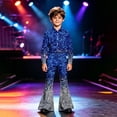 thumbnail image 5 of Tiijoy Little Girls Sequin Print Flare Pants Stage Performance Dance Pants, Sizes 5-6, 5 of 7