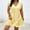 Yellow, variant on HAOTAGS Womens Summer Dresses Deep V-Neckline Colorblock Panel Seam Flared A-Line Skirt Plus Size Summer Dress Pink Size 5XL