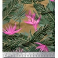 thumbnail image 1 of Soimoi Crepe Silk Fabric Floral & Leaves Tropical Printed Craft Fabric by the Yard 42 Inch Wide, 1 of 1