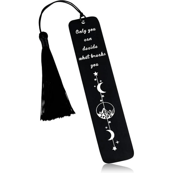 Inspirational Bookmark, Fantasy Bookmark for Women Men, Bookish Gifts for Book Lovers, Stainless Steel, 1 pc