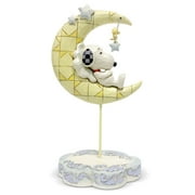 Enesco Peanuts by Jim Shore Snoopy Sleeping on Moon, 6.5-inch High