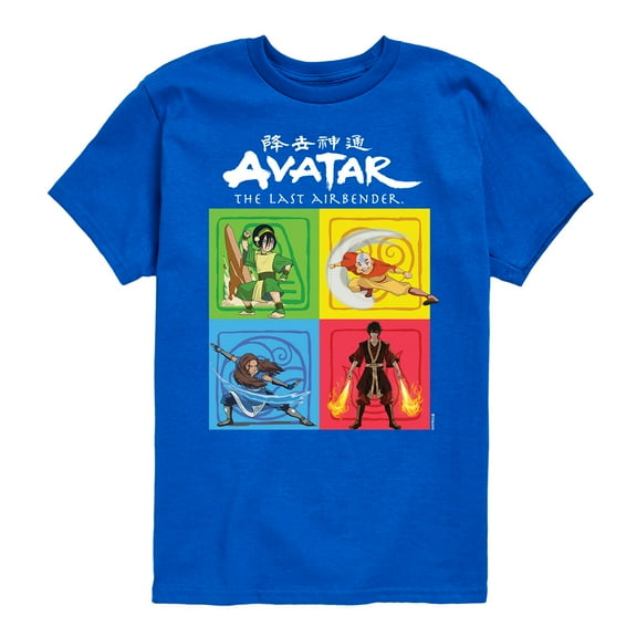 Avatar - The Last Airbender - Four Elements Square - Kids YOUTH SHORT SLEEVE TEE