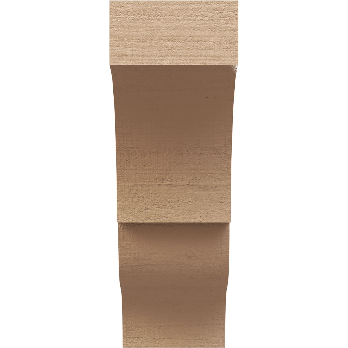 4"W x 8"D x 12"H Classic Asheboro Rough Cedar Woodgrain TimberThane Corbel, Primed Tan